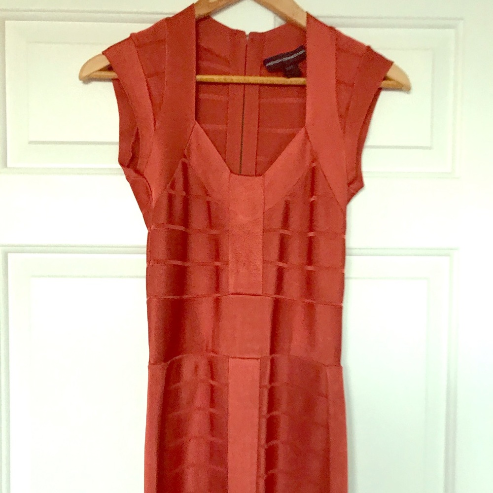 Pretty cooper / coral mini dress